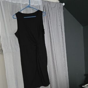 SHEIN Elegant Black Twist Mini Dress